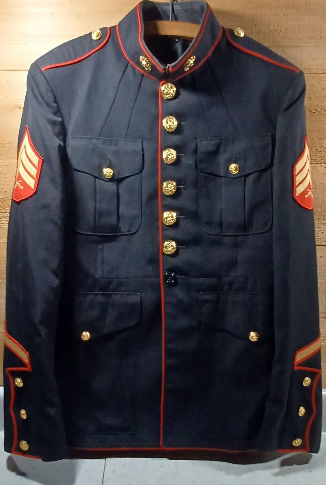 marine dress blue jacket Authentic 38R USMC Dress Blue Jacket – camoLOTS.com main image 1