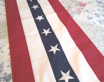 Vintage United States of America U.S.A. American Flag Runner 236" x 17" Many Uses -K-