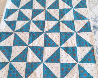 Vintage 1960's Patchwork Piece for Doll Bed Dresser or Tabletop to Hand or Frame -K-