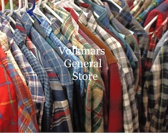 Upcycled Vintage Flannel Shirt – Pick Size, Main Color – Cotton Blend