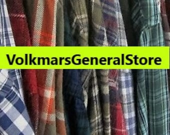 Vintage Flannels You Pick Size & Main Color and We Will Send You A Photo Grouping To Choose From - You'll Love Shopping In Our Store