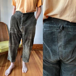 Back Buckle Corduroy Pants - Etsy