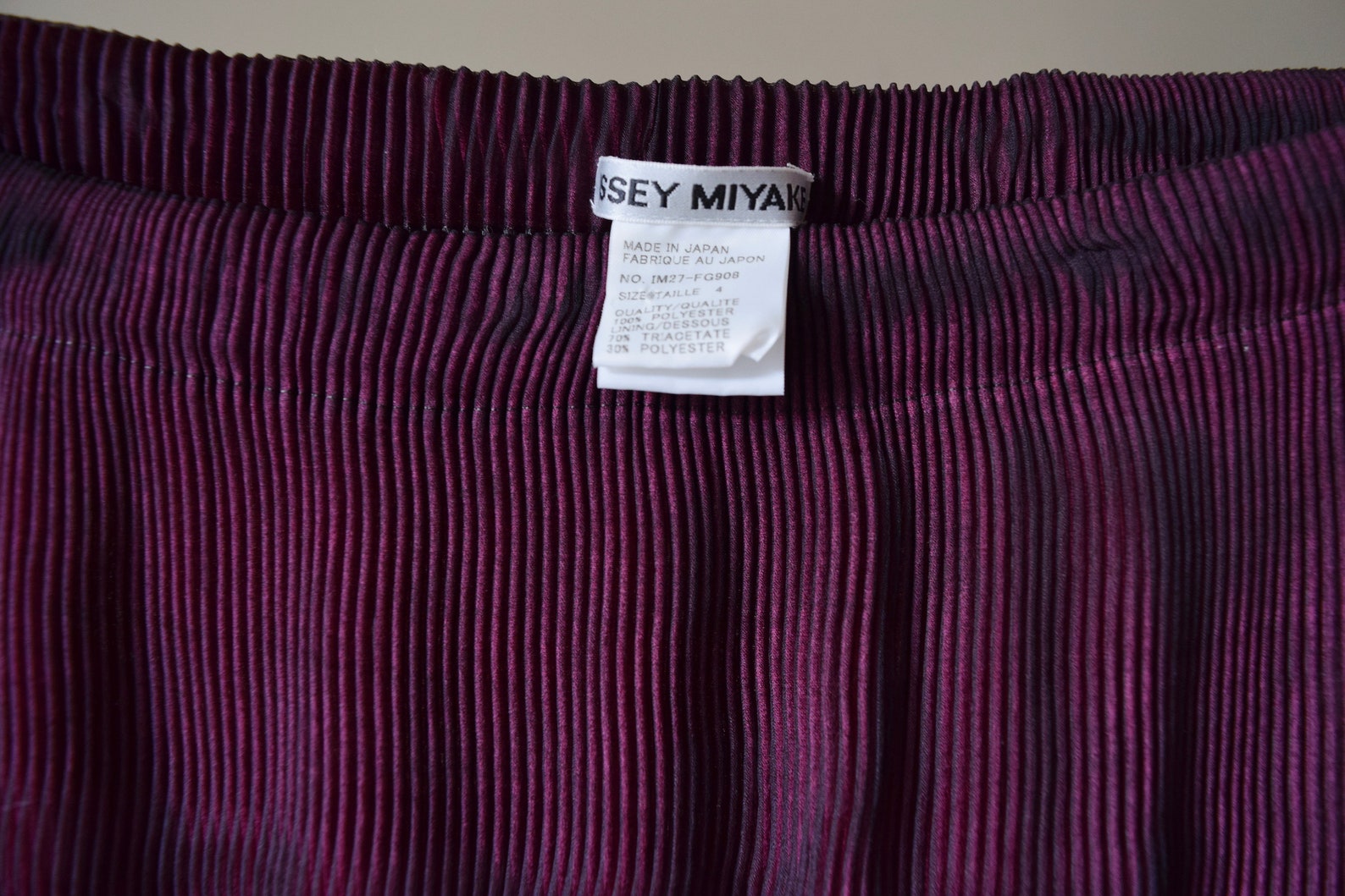 90s Issey Miyake Sheer Pleated Column Skirt // Side Slit - Etsy