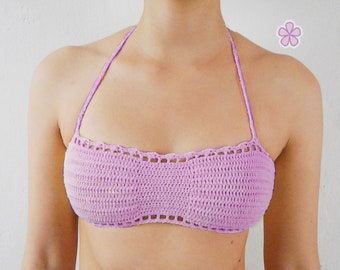 Scalloped bandeau bikini top Crochet Pattern. Bikini bra PDF crochet pattern _ C27