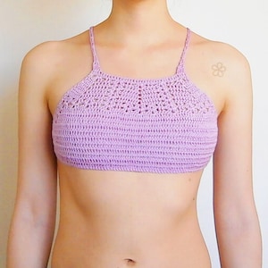 Boho bralette / bikini top crochet pattern // The ALONDRA halter bikini top Crochet Pattern _ C31
