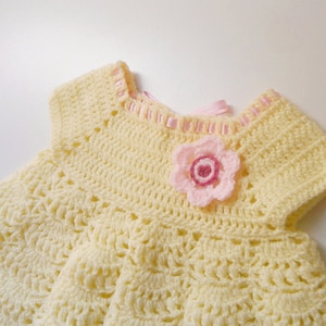 Lacy dress for babies 0 to 24 months. Baby girl dress crochet pattern // WAVES baby dress crochet pattern _ C40