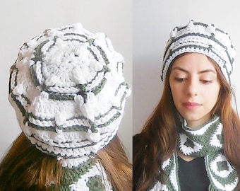 Reversible beanie in 2 colors Crochet Pattern. Crochet hat for women pattern // BAILEY beanie crochet pattern _ M45