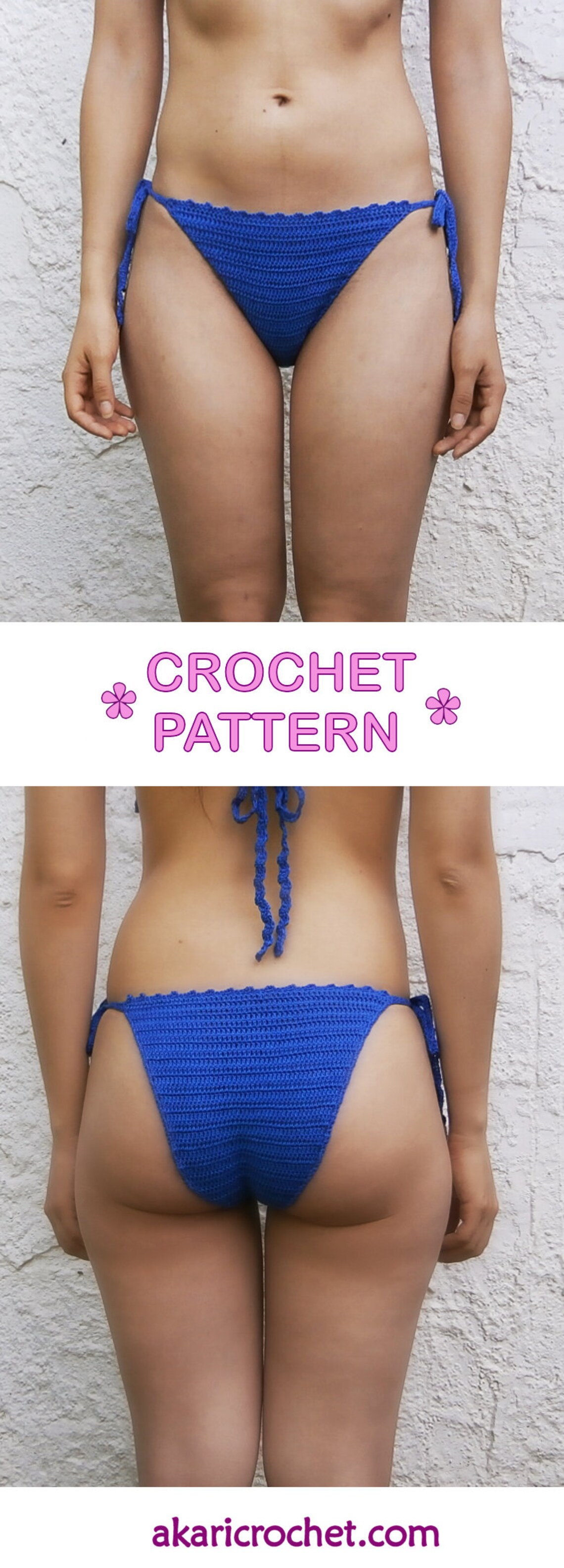 1 FREE. 4 Crochet Bikini Panties Pattern Pack. Bikini Bottoms Etsy