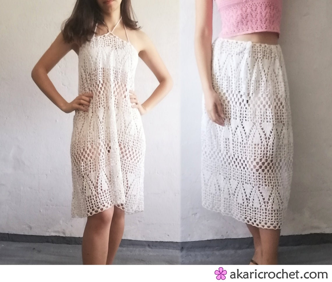 Midi Skirt / Dress Crochet Pattern. Crochet Beach Skirt or - Etsy