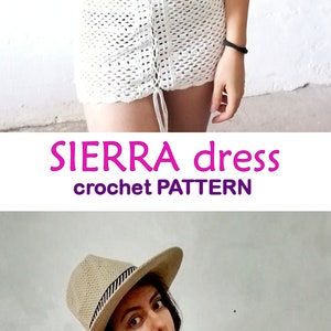 Crochet dress pattern. Lace up summer dress. Easy level pattern in XS-S-M-L-XL // SIERRA dress pattern _ M72 image 9