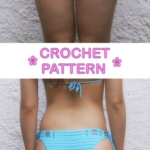 Crochet bikini panties pattern. Bikini bottom crochet pattern // BLOSSOM bikini panty _ M54 image 7