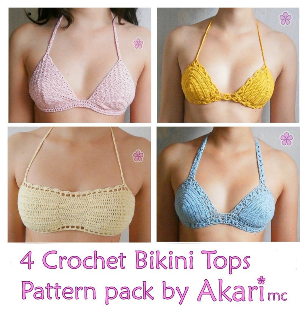 1 Pattern FREE. 4 Crochet Bikini Tops PDF Crochet Patters. Sexy Crochet