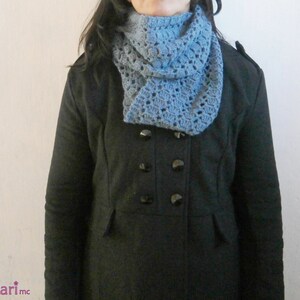 Lacy circular scarf crochet Pattern. Long infinity scarf PDF crochet pattern _ C08 image 4