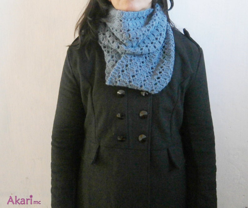 Lacy circular scarf crochet Pattern. Long infinity scarf PDF crochet pattern _ C08 image 4