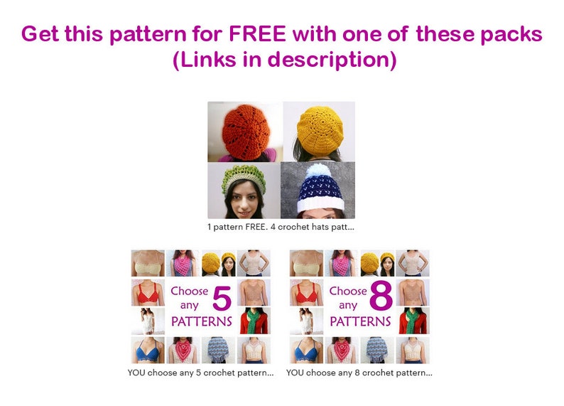 Crochet beret PDF pattern. Kids & adults hat. Easy level crochet hat pattern // DESERT FLOWER hat_ L03 image 4