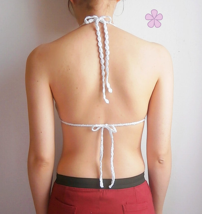 Scalloped triangle bikini top crochet pattern. Lace crochet Etsy