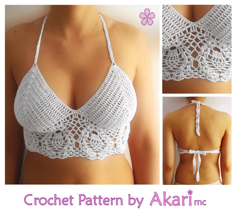 1 PATTERN FREE. 4 crochet crop tops. 3 lacy tops 1 fringed top Crochet Pattern Pack. Instant download_ PCT2 image 3