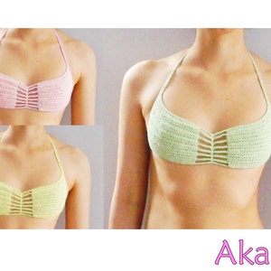 1 pattern FREE. 4 crochet bikini tops. Sexy crochet bikini top pattern. Instant download_ PBK1 image 4