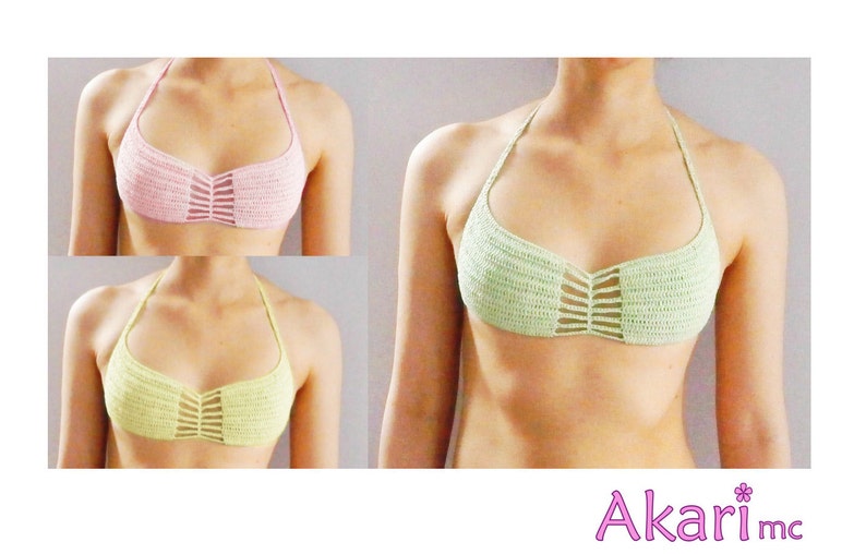 1 pattern FREE. 4 crochet bikini tops. Sexy crochet bikini top pattern. Instant download_ PBK1 image 4