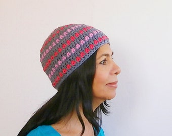 Crochet Pattern. Hat in 3 colors // The COCOONS beanie crochet pattern _ C29