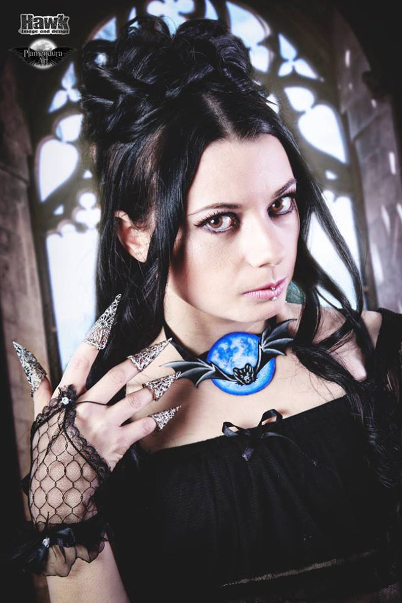 Blue Mystic Moon Handmade Necklace