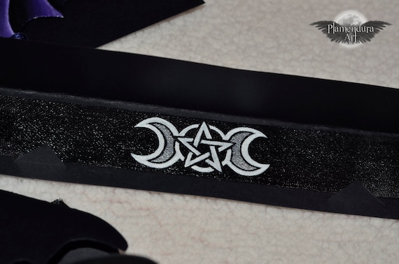 The Wiccan Triple Goddess Hand Painted Wicca Bracelet Bangles Etsy
