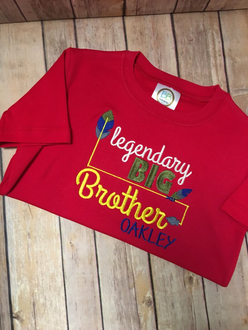 Personalized Big Brother Applique Kids Shirt Kids Clothes Big Brother Embroidery Personalized Big Brother Boutique Shirt Onesie