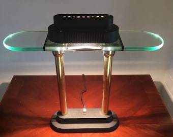 Vintage Modernist Halogen Bankers Desk Lamp Robert Sonneman 1980's High Tech