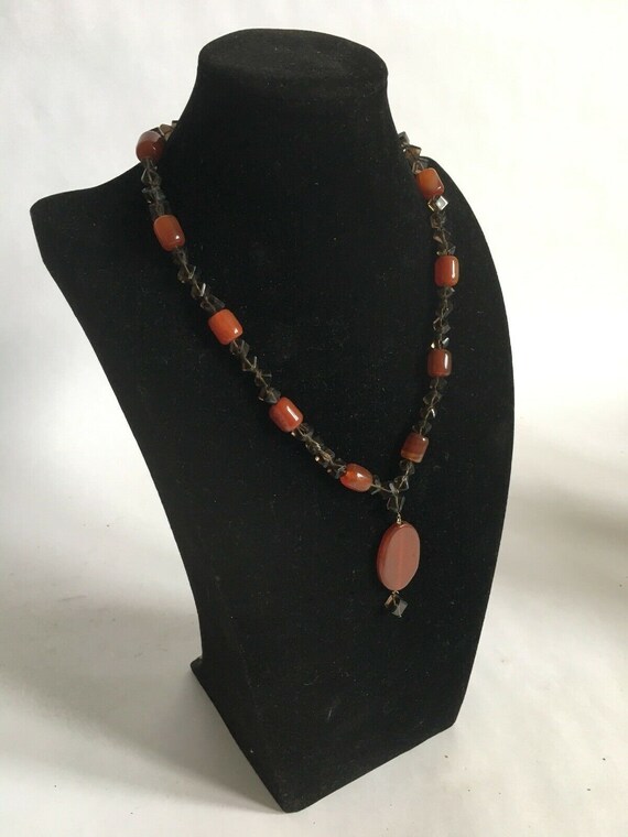 Vintage Carnelian And Faceted Smoked Smoky Topaz Q