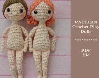 Crochet Play Doll Pattern: Amigurumi Dolls Tutorial (PDF Download)