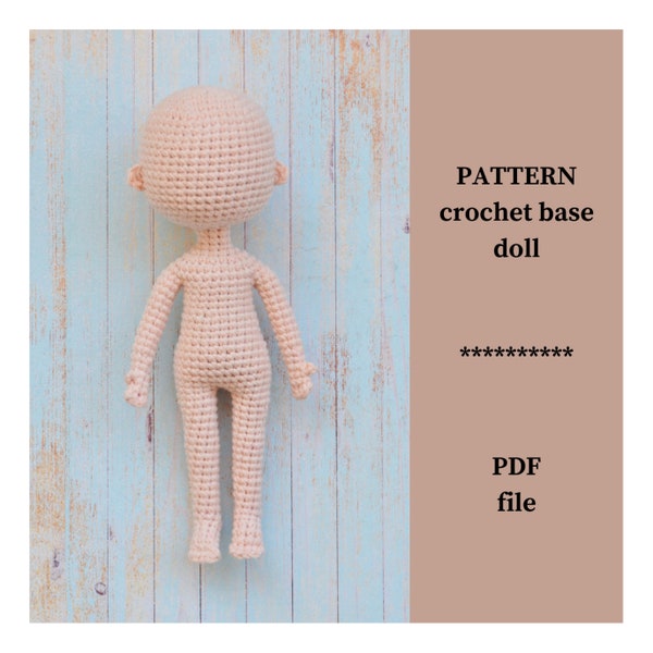 Crochet Body Doll PATTERN, Amigurumi dolls tutorials, Stuffed dolls, Amigurumi crochet