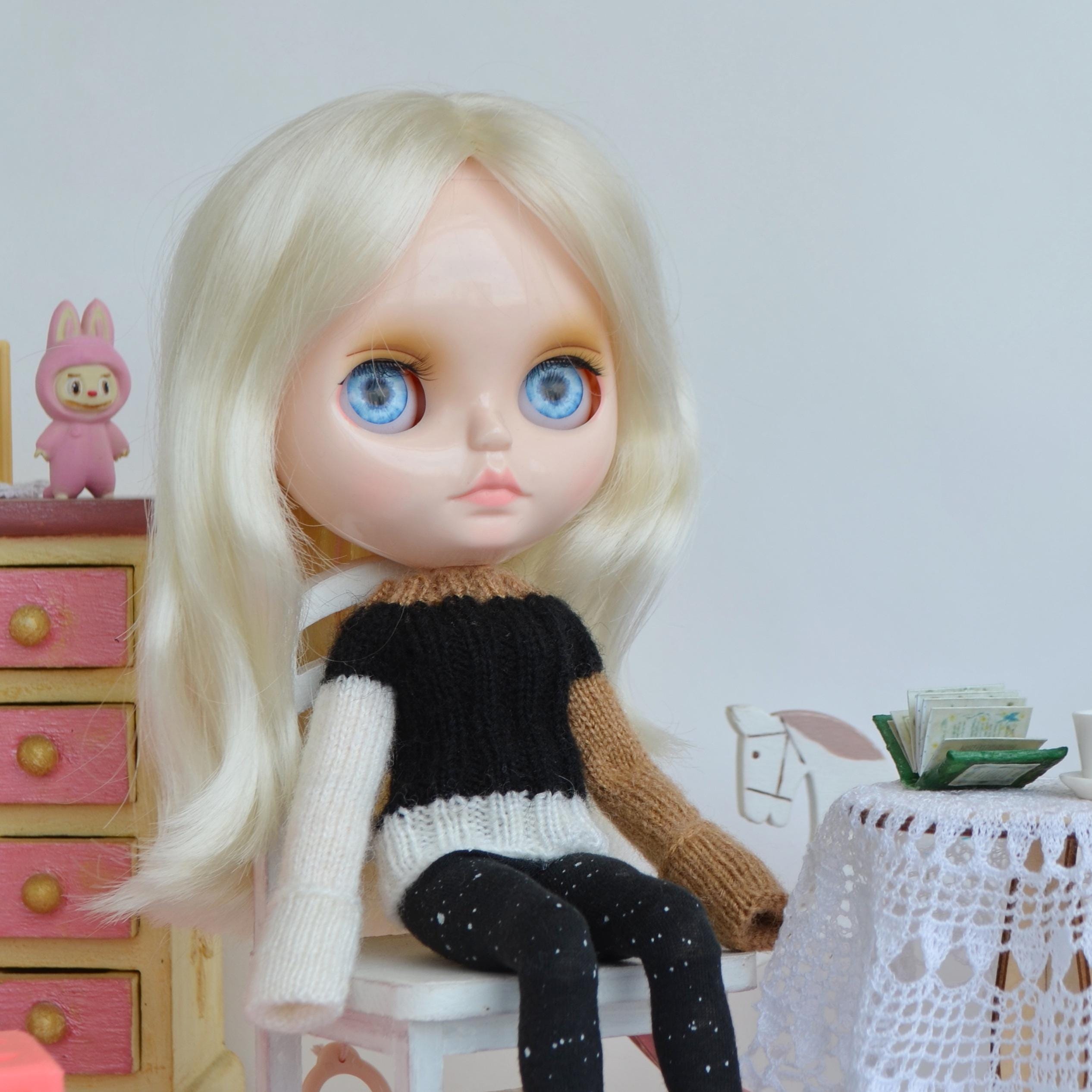 ドール用セーター編み図：30cmドール用3色セーター - Etsy 日本