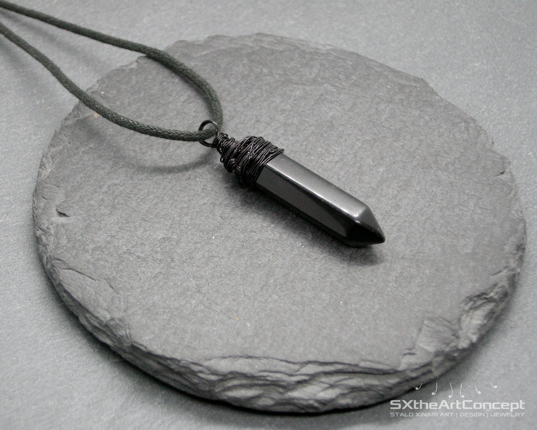 【BLACKPURPLE】23FW★ Midnight Full Exento Necklace-Onyx BLACKPURPLE】23FW☆ Midnight Full Exento Necklace-Onyx