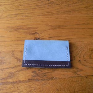 Pochette bicolore carte bleue bleu ciel/marine