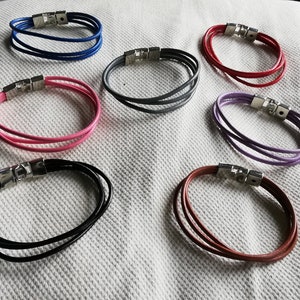 Pulseras 3 cordones de cuero