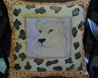 Lioness Gift Colonial Pillow Cover Lioness Decor Safari Decor Colonial Decor