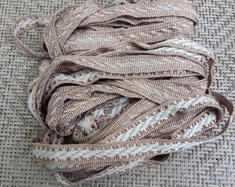 4 COLOUR14mm Flat Gimp Braid Woven Pattern Upholstery Webbing Strap BUY 1 2 4m+