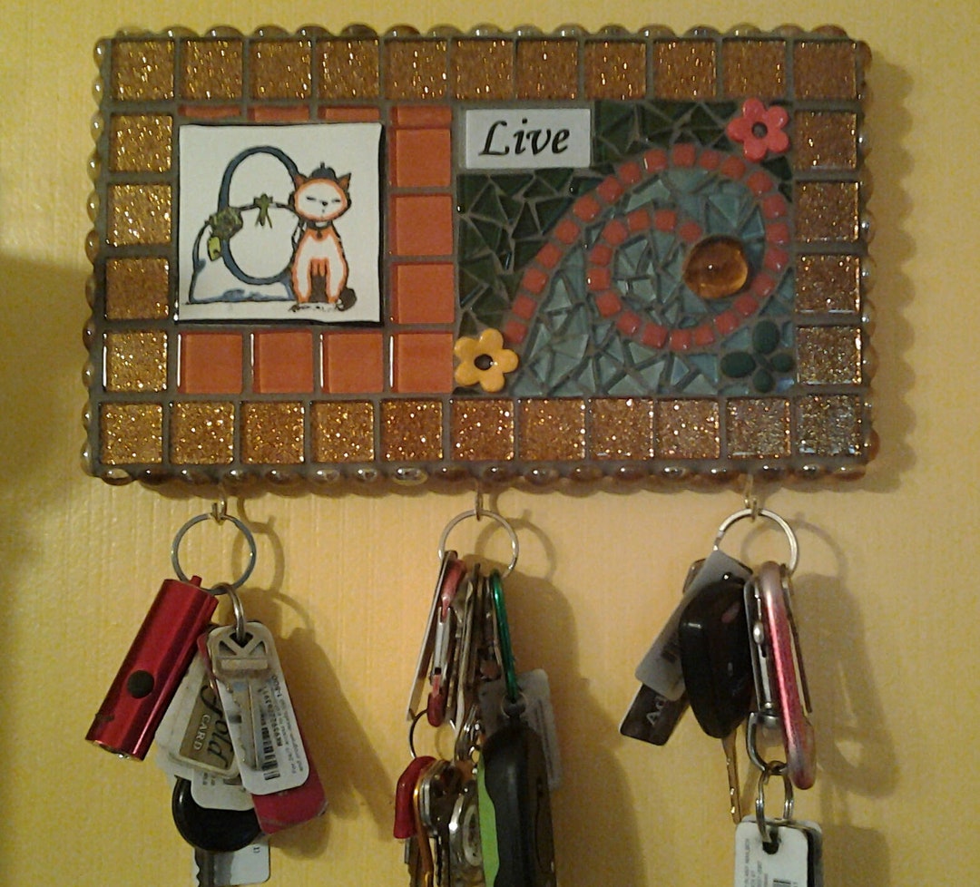 Mosaic Tile Key Holder/ Wall Hanging....exotic and Etsy