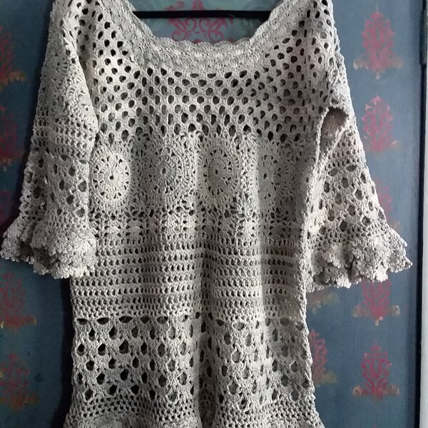 Cotton Crochet Top - Etsy