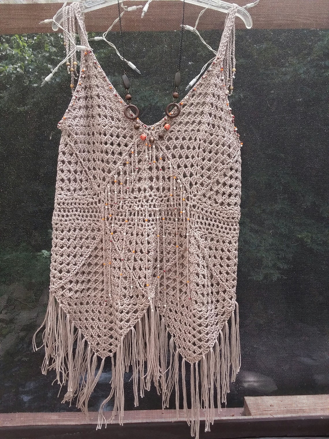 Vintage Bohemian Crochet Fringe Tank Top main image 0