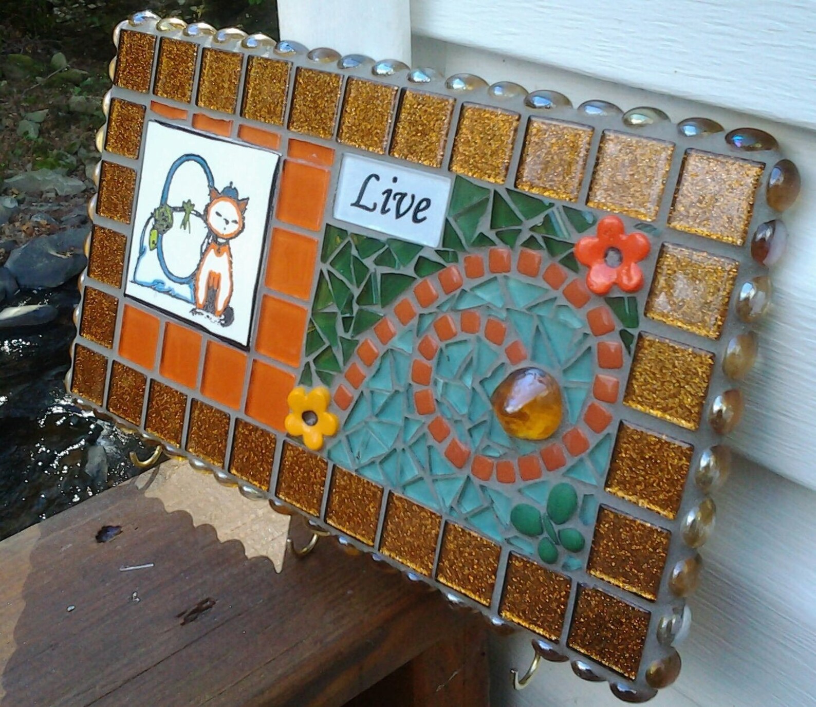 Mosaic Tile Key Holder/ Wall Hanging....exotic and Etsy