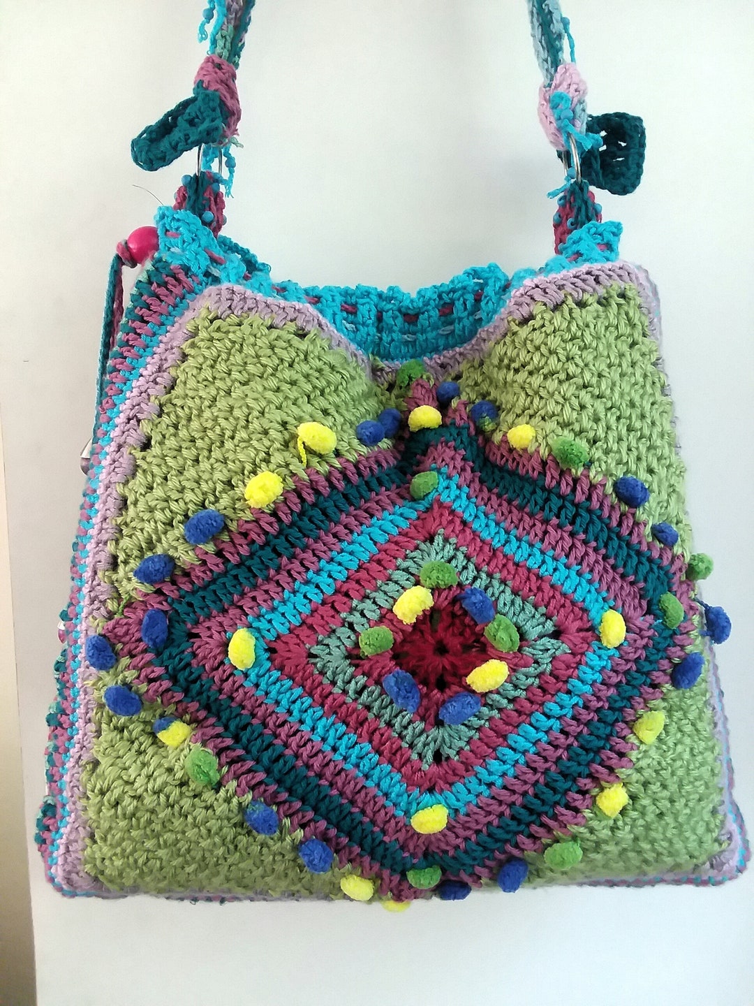 Boho Crochet Bag..colorful Shoulder - Etsy