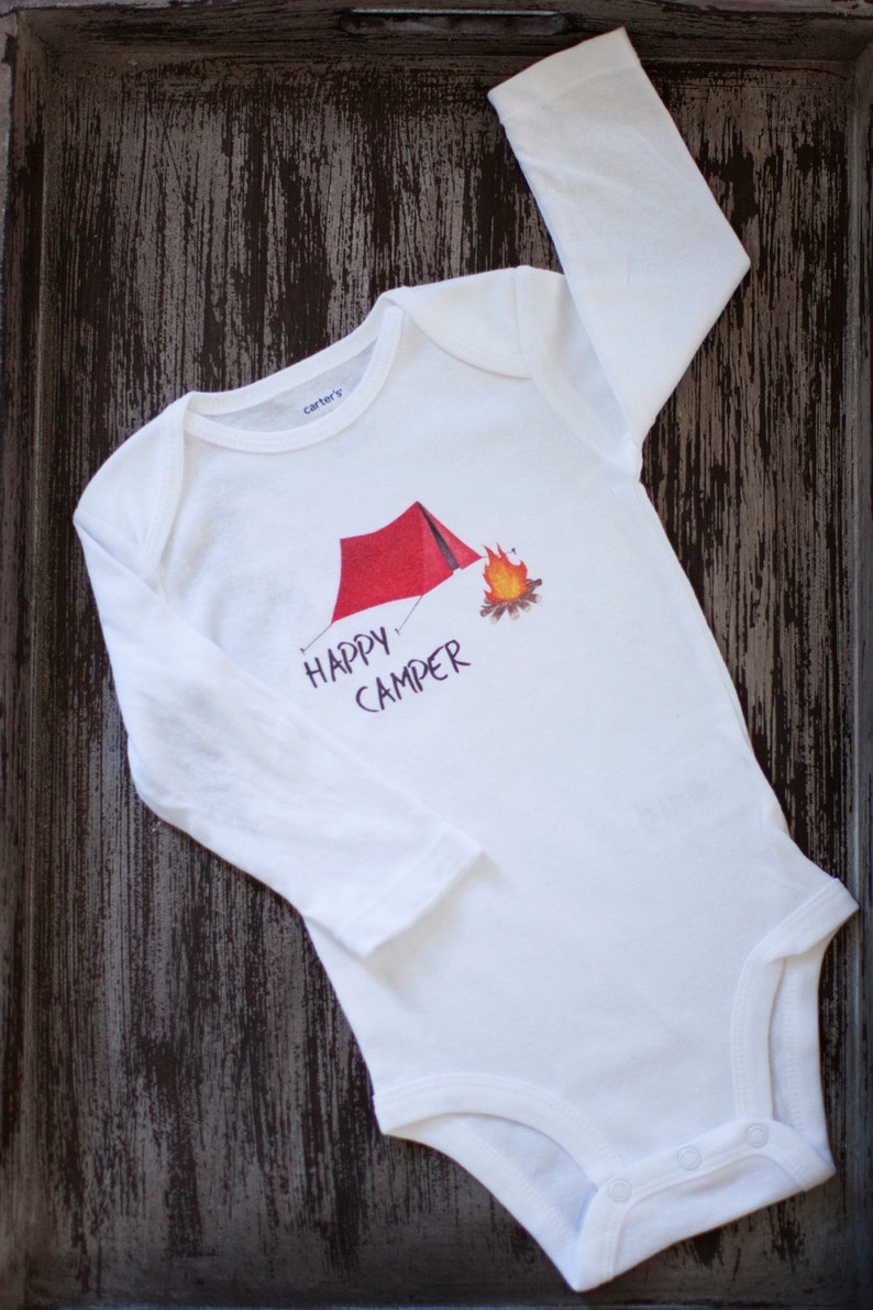 Cute Baby Bodysuit Unique Baby Clothes Camping Baby Shower Etsy