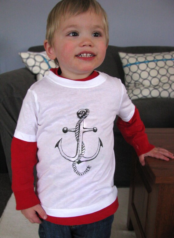 Kinder Anker Shirt Seemann Kleidung Susse Kleinkind Kleidung Etsy