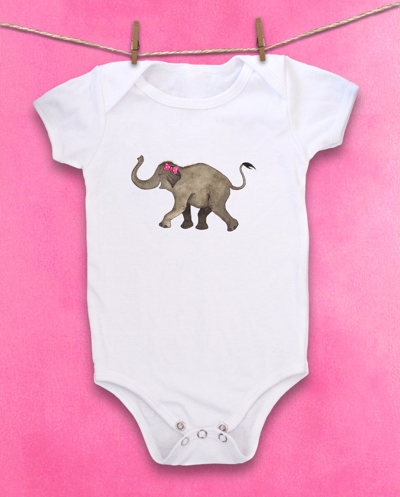 Cute baby bodysuit Unique baby clothes Elephant baby shower | Etsy