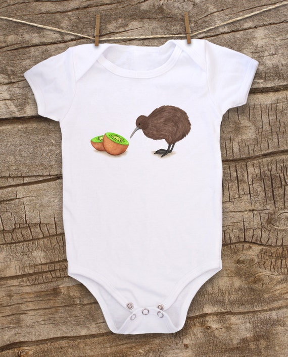 Kiwi Bird Cute Baby Bodysuit Unique Baby Clothes Funny Baby Etsy