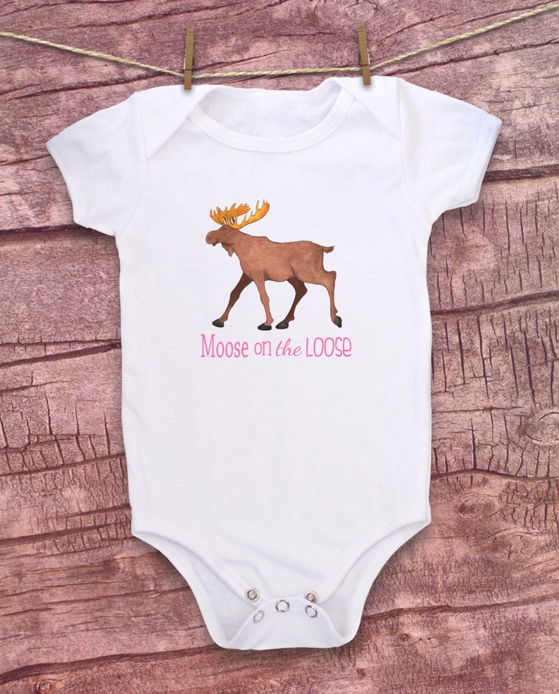 Cute Baby Bodysuit Unique Baby Clothes Moose Baby Clothes Etsy