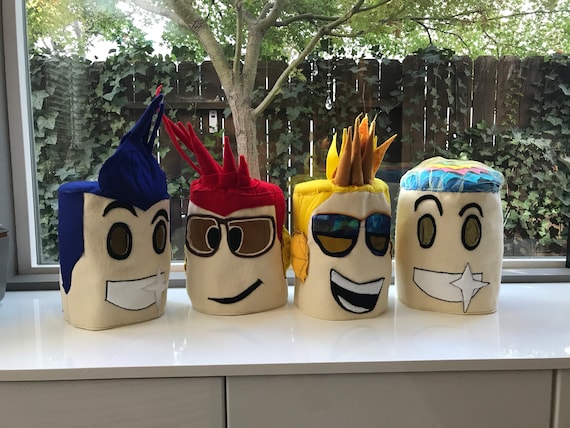 Roblox Head Mask Costume Custom Look Made To Look Just Like Etsy - new custom hair face roblox