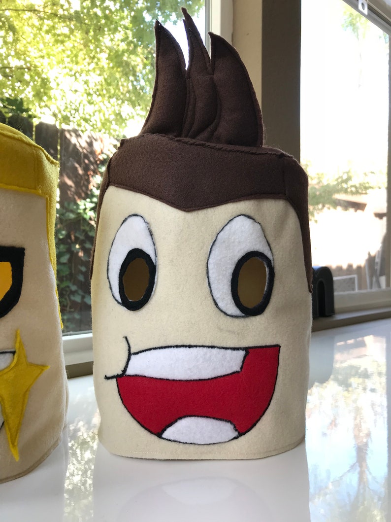 Roblox Head Mask Costume For Kids Ages 4 Custom Mouth Skin Hair Made To Order - 