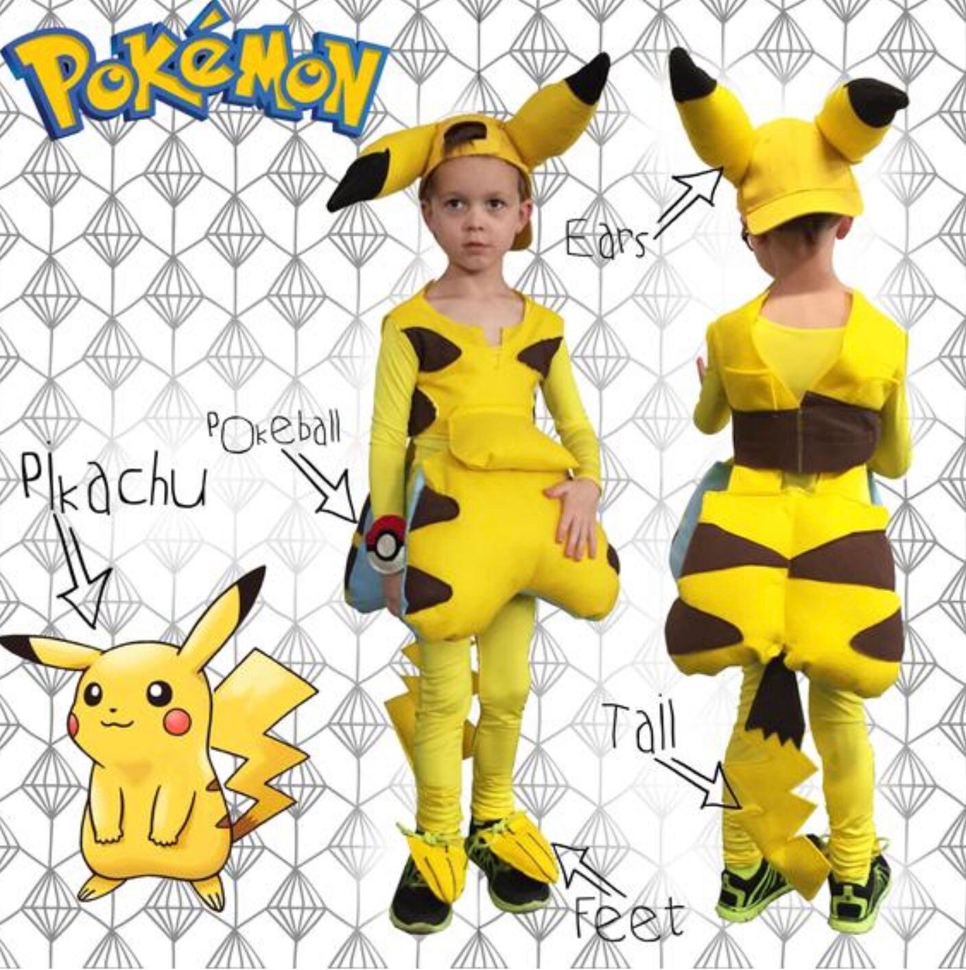 Fantasia Infantil Pikachu - Pokemon Toddler Pikachu Classic Costume